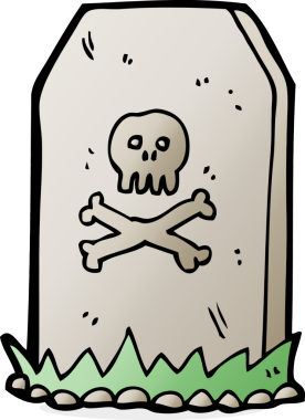 bir insan tarafından çizilmiş ürkütücü bir mezar.