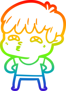 Gökkuşağı gradyanı çizimi Bir insan tarafından çizilmiş tuhaf bir çizgi