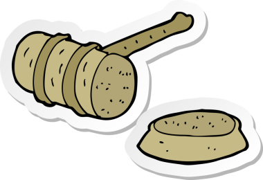 Bir insan tarafından çizilmiş bir tokmağın çıkartması.