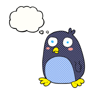 Bir insan tarafından çizilmiş serbest çizim baloncuk pengueni.