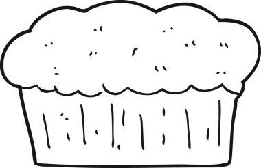 Bir insan tarafından çizilmiş siyah beyaz ekmek karikatürü.