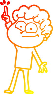 Bir insan tarafından çizilmiş mutlu bir adamın çizgi çizimi.