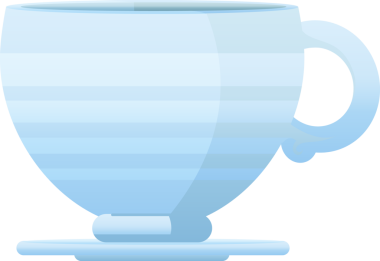 Bir insan tarafından çizilmiş kahve fincanı grafik vektör resimleme simgesi