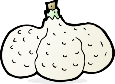 bir insan tarafından çizilmiş sarımsak karikatürü