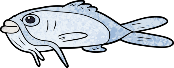 Bir insan tarafından çizilmiş yayın balığı.