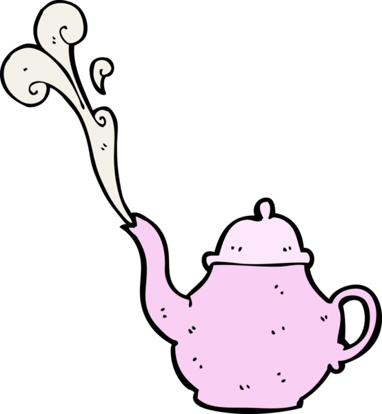 Bir insan tarafından çizilmiş bir çaydanlık.