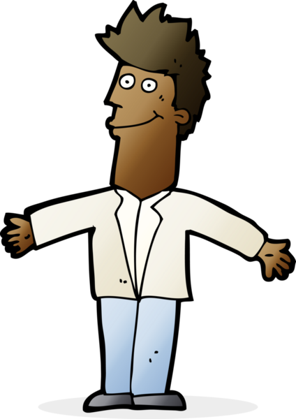 Bir insan tarafından çizilmiş mutlu bir adam.