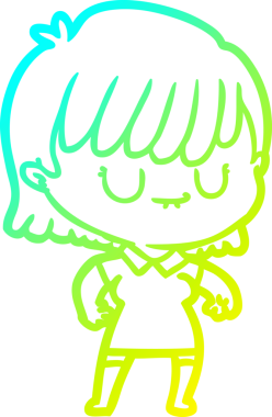 Bir insan tarafından çizilmiş bir karikatür kadın çizimi.