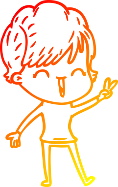 Bir insan tarafından çizilmiş gülen bir karikatür çizimi.