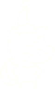 Bir insan tarafından çizilen Noel Kurdu Tebeşiri