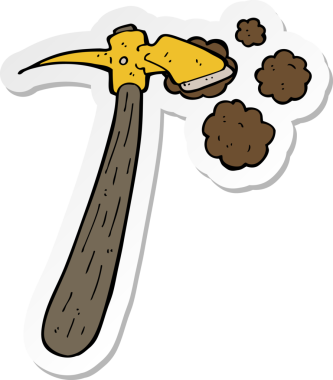 Bir insan tarafından çizilmiş bir baltanın çıkartması.