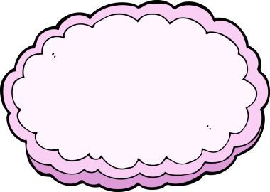 bir insan tarafından çizilmiş karikatür dekoratif bulut