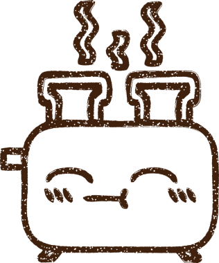 Bir insan tarafından çizilmiş tost makinesi kömürü.
