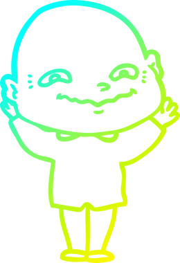 Bir insan tarafından çizilmiş ürpertici bir çizgi film çizimi.