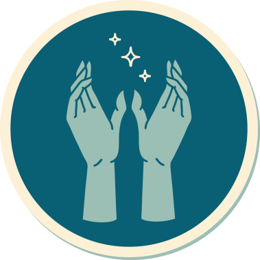 Bir insan tarafından çizilmiş geleneksel bir dövme stili.