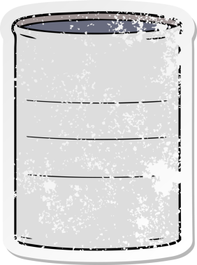 Bir insan tarafından çizilmiş karikatür petrol varilinin sıkıntılı çıkartması.