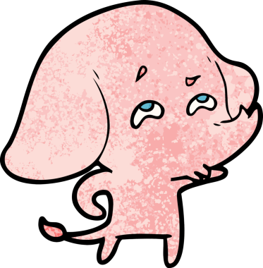 Bir insan tarafından çizilmiş karikatür fili