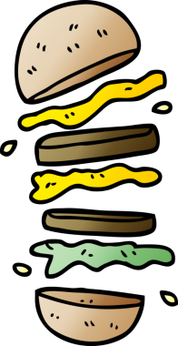 Bir insan tarafından çizilmiş karalama burgeri.