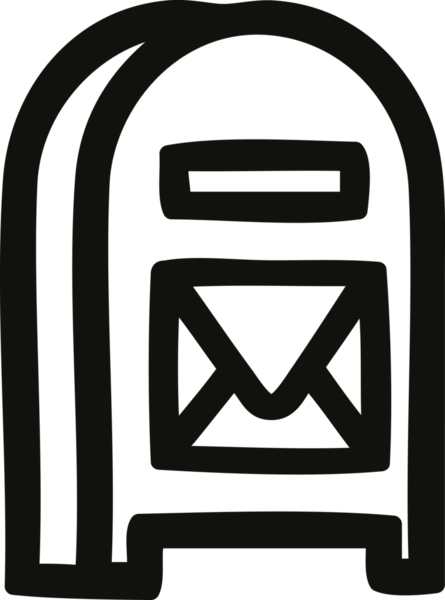 Bir insan tarafından çizilmiş posta kutusu simgesi