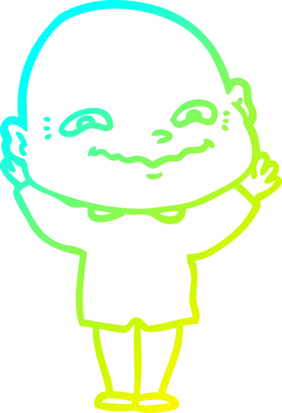 Bir insan tarafından çizilmiş ürpertici bir çizgi film çizimi.