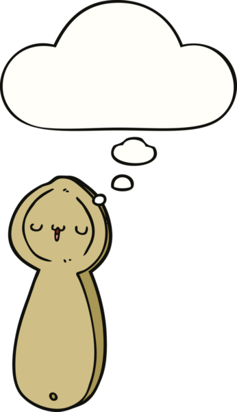 Bir insan tarafından çizilmiş düşünce baloncuklu kaşık.