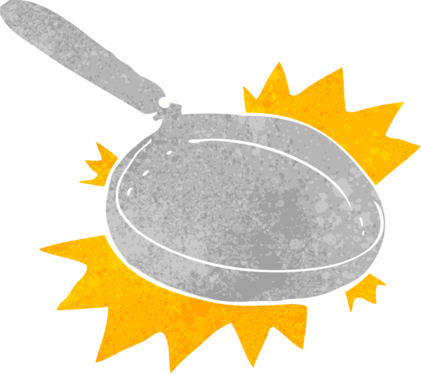 Bir insan tarafından çizilmiş çizgi film tavası.