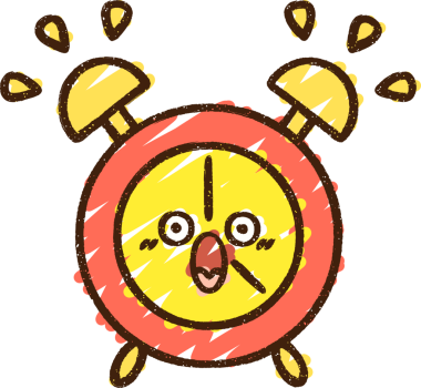 Bir insan tarafından çizilen Çalan Alarmlı Saat Tebeşiri