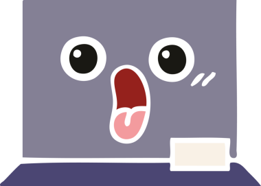 Bir insan tarafından çizilmiş düz renk retro karikatürü