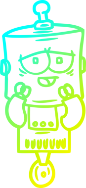 Bir insan tarafından çizilmiş soğuk gradyan robot çizimi