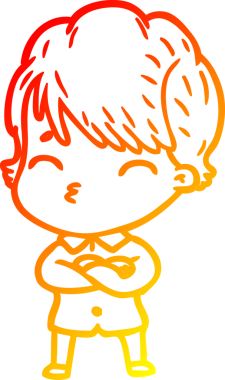 Bir insan tarafından çizilmiş bir karikatür kadın çizimi.