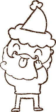 Bir insan tarafından çizilmiş Noel Adamı Kömürü