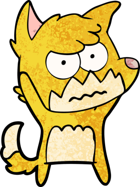 Bir insan tarafından çizilmiş bir tilki.