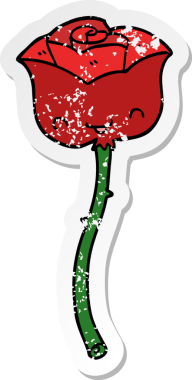 Bir insan tarafından çizilmiş karikatür çıkartması.