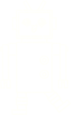 Bir insan tarafından çizilen robot tebeşiri.