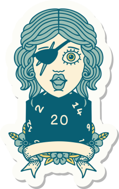 Bir insan tarafından çizilmiş doğal 20 zarlı düzenbaz insan etiketi.