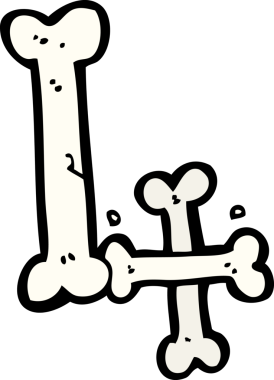 Bir insan tarafından çizilmiş bir cadılar bayramı kemik numarası.