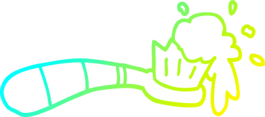 Bir insan tarafından çizilmiş bir diş fırçasının soğuk gradyan çizimi