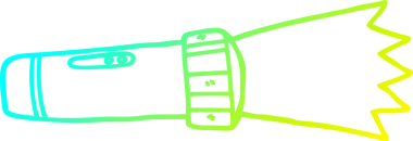 Bir insan tarafından çizilen meşale karikatürünün soğuk gradyan çizimi