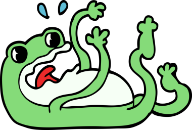 Bir insan tarafından çizilmiş karalama kurbağası.