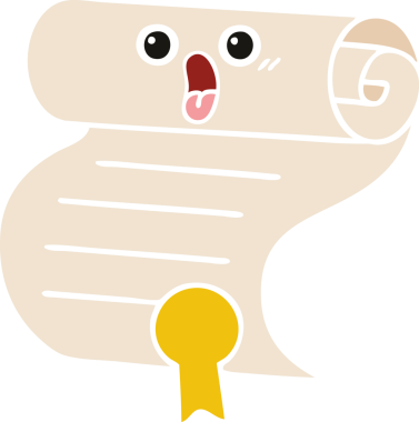 Bir insan tarafından çizilen sözleşmenin düz renkli retro karikatürü