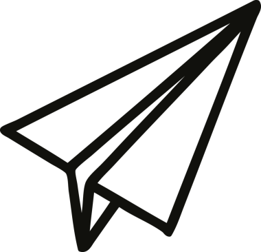 Bir insan tarafından çizilmiş kağıt düzlem simgesi