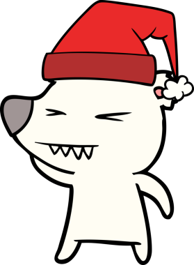 Bir insan tarafından çizilmiş kızgın kutup ayısı çizgi filmi.