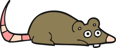 bir insan tarafından çizilmiş çizgi film faresi