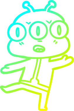 Bir insan tarafından çizilmiş üç gözlü bir karikatür çizimi.