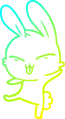 Bir insan tarafından çizilmiş şirin bir çizgi film tavşanı çizimi.