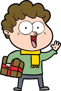 Bir insan tarafından çizilmiş mutlu bir adam.