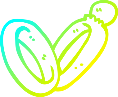 Bir insan tarafından çizilmiş soğuk gradyan çizgi çizimi.