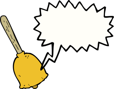 bir insan tarafından çizilmiş konuşma balonlu çizgi film çanı