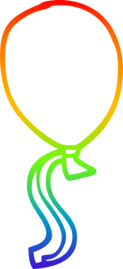 gökkuşağı gradyan çizgi çizimi bir insan tarafından çizilmiş bir çizgi balon