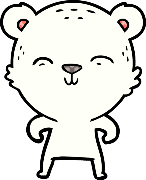 Bir insan tarafından çizilmiş kutup ayısı karikatürü